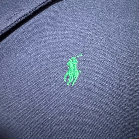 Ralph Lauren Navy Green Logo Polo Shirt Dress - Picture 4 of 10